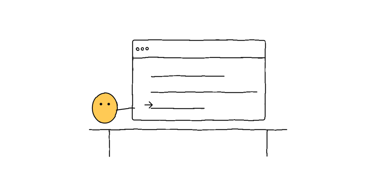 Hand-drawn sketch from “An Agent Redesigned the Blog You're Reading”