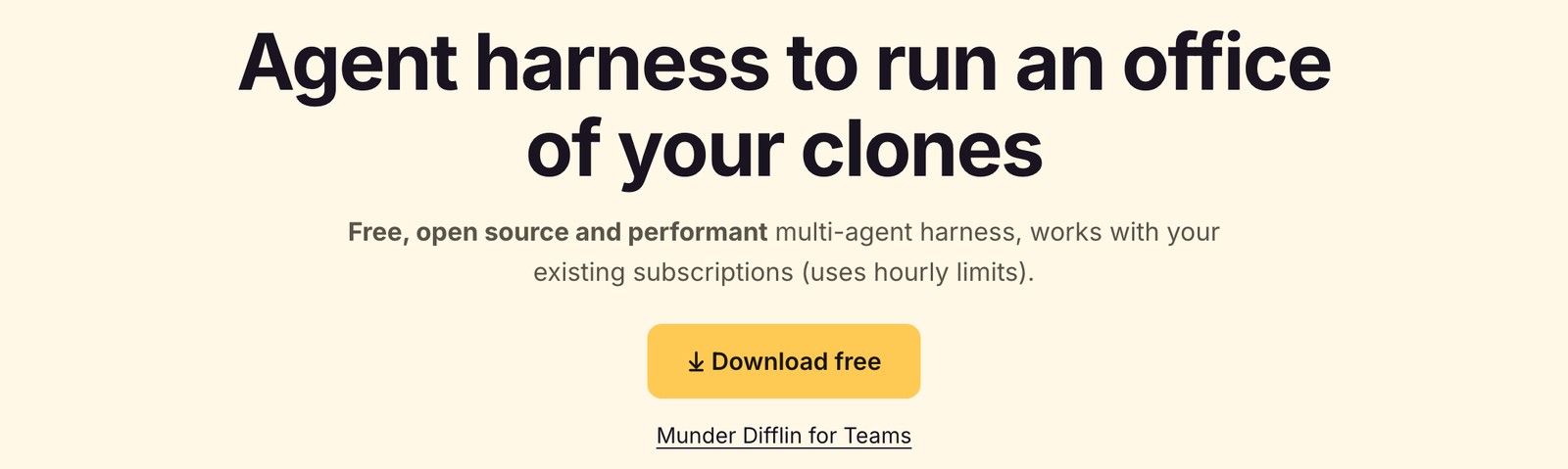 The top of munderdiffl.in with the Download free button